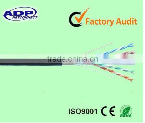 Customize High Speed Waterproof PVC FTP Cat 5e cat5 Network Lan Cable 0.5mm 24AWG Solid BC Copper price