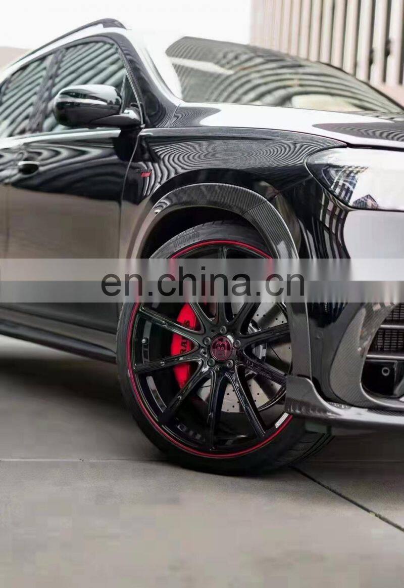 Runde Bar-bus Kit For Mercedes-Benz GLE W167 Upgrade B 800 Style Carbon Fiber Body Kit Front Lip Grille Wheel Eyebrow Side Skirt