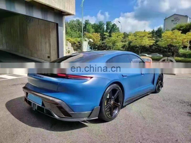 Runde Car Modification Carbon Fiber Front Lip Rear Lip Side Skirt Spoiler For Porsche Taycan Turbo Modify Mansory Style Body Kit