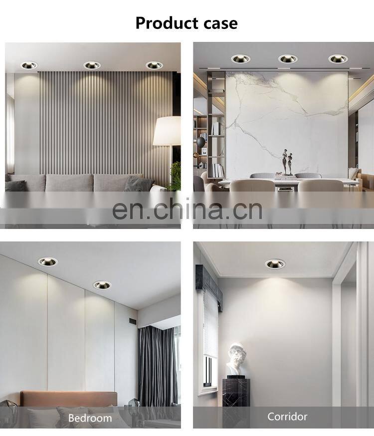 ALLWAY Guaranteed Quality Gold Black Reflector Color Recessed Mount 5w 9w 15w Led Spot Downlight