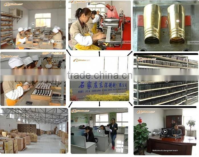 Custom Black Wooden Handle Synthetic Hair Foundation Brush