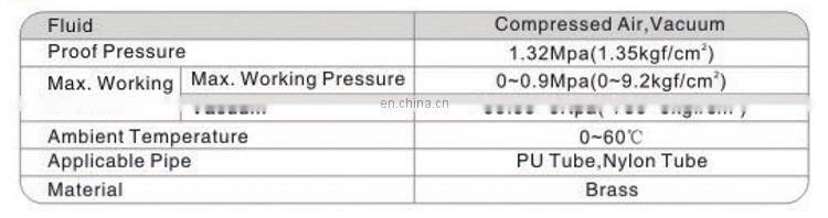 SNS KLE Series pneumatic two touch rapid brass tee 3 way air fitting