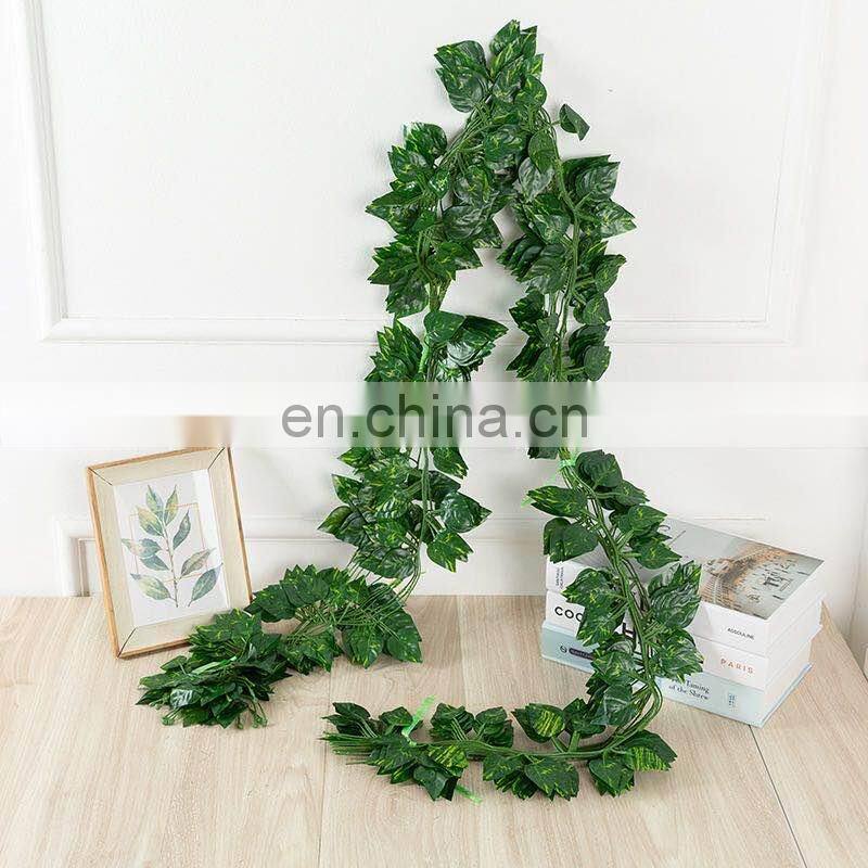 Amazon Hot Sale 12pcs/lot Artificial Ivy Leaf Plants Vine Hanging Garland