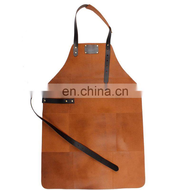 Wholesale Exporter of Top Grade BBQ Cooking Leather Apron at Best Price