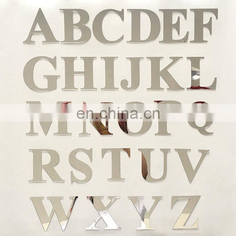 3D DIY Wall Stickers ps plastic Mirror Wall Sticker Alphabet English letters Home Decoration Creative Mirror Wall Sticker