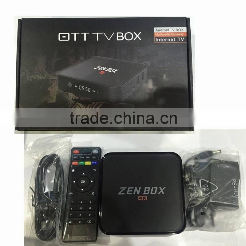 New Professional Brand Zen-Box 2GB DDR3 S905 HD 4K2K KODI IPTV Receiver Quad Core Android TV Box