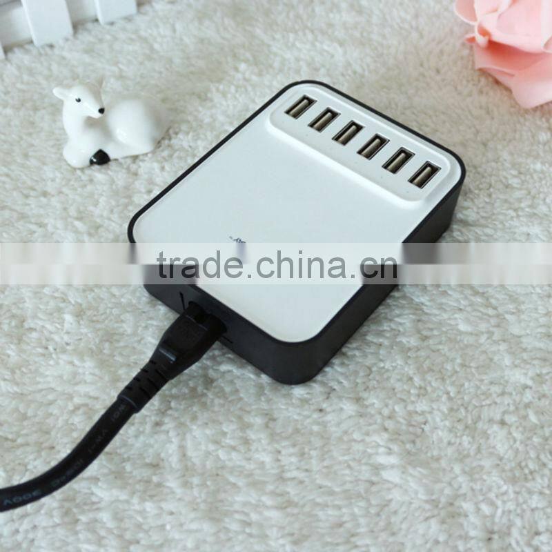 Hot sale portable 6 ports USB Charger with 40W(5V/8A) from Trulyway