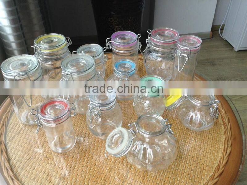clear glass spice/sault/storage jars 500ml