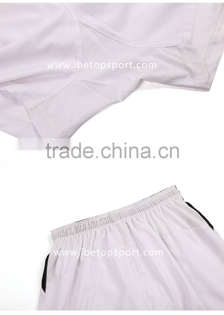 Hot design custom team white soccer short OEM service with innerl ining