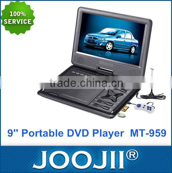 Fashional Design 9 Inch Portable DVD Player With TV Tuner FM USB