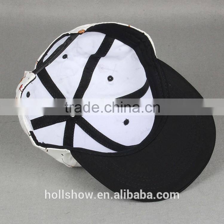 Small Guitar Printed Man Women Lovers Leather Brim Sport Sun Hat Flat Cap
