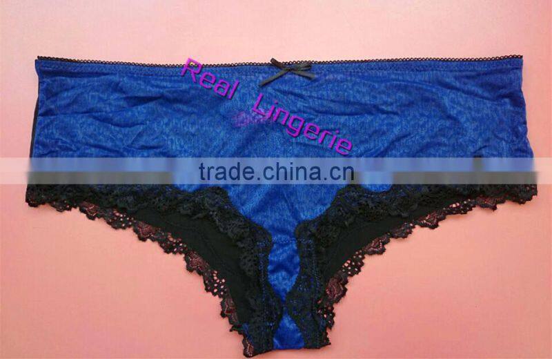 Large Size Leopard Jacquard Lace Underwear Set, Plus Size