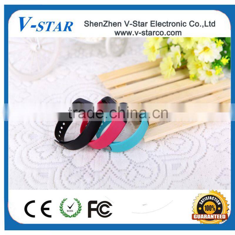 2015 new arrival stainless steel intelligent bluetooth cicret smart bracelet with health sleep monitoring and pedometer