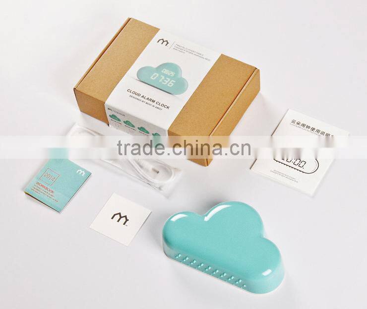 Creative Voice Alarm / clouds clock / children small bedside alarm clock / mute luminous electronic clock watch wall clock