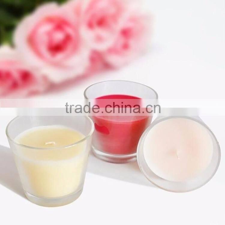 Frosted round scented candle in glass jar/aroma candle/perfume candle