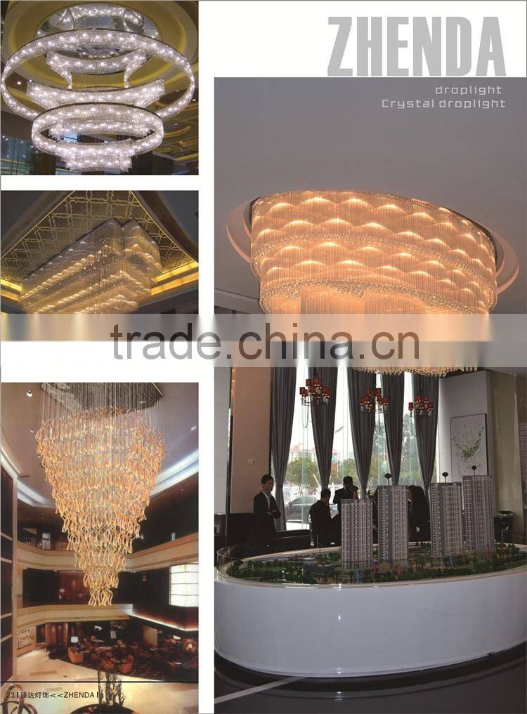 hot sale attactive crystal pillar light for hotel lobby for 2016 Guangzhou International lighting fair