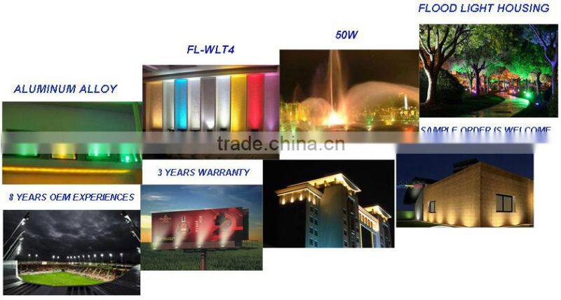 Freecom flood light housing aluminum alloy square LED FL-WLT4 50W for mining, building outline, the stadium, overpasses, parks
