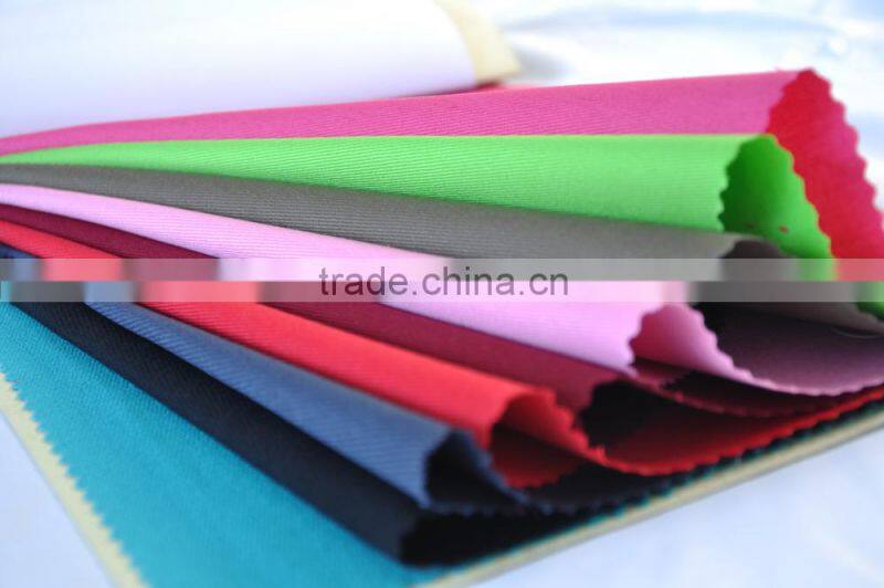 poly cotton plain dyed twill stock fabric