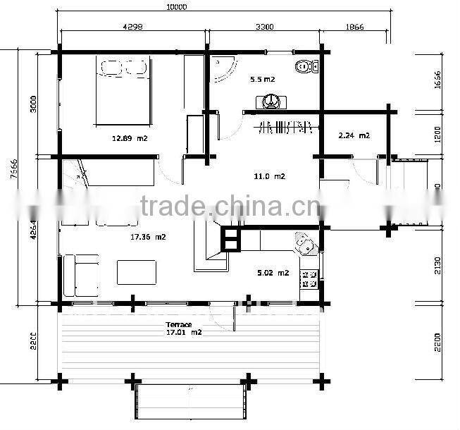 Prefabricated holiday wooden living villa house