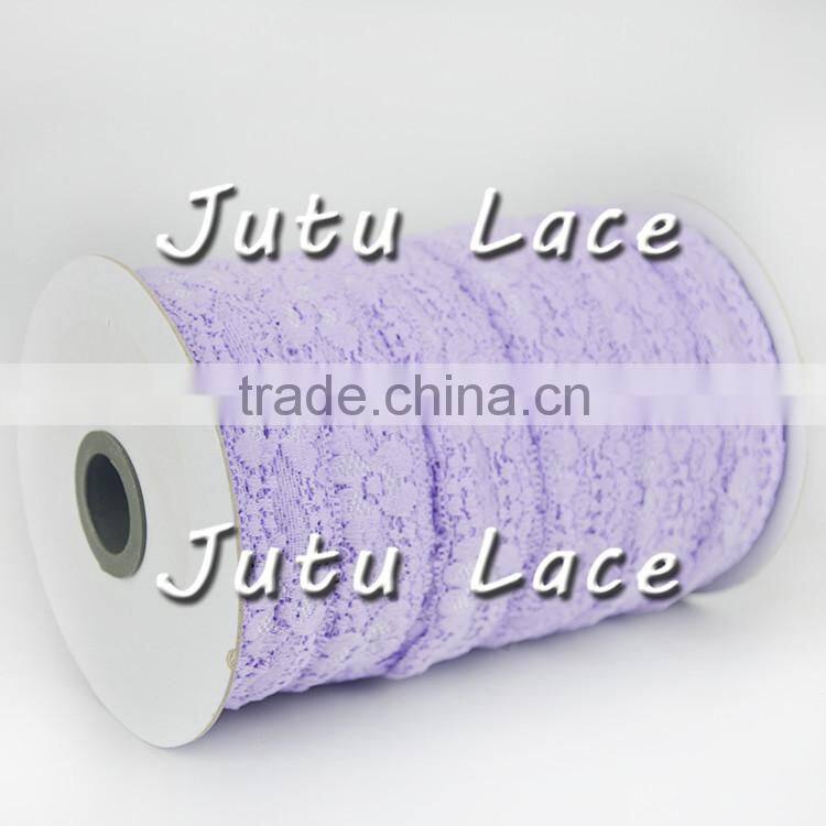 Elastic Lace - Lace Ribbon- Elastic by the yard - Shiny Elastic - Stretch Lace - Stretchy White Lace