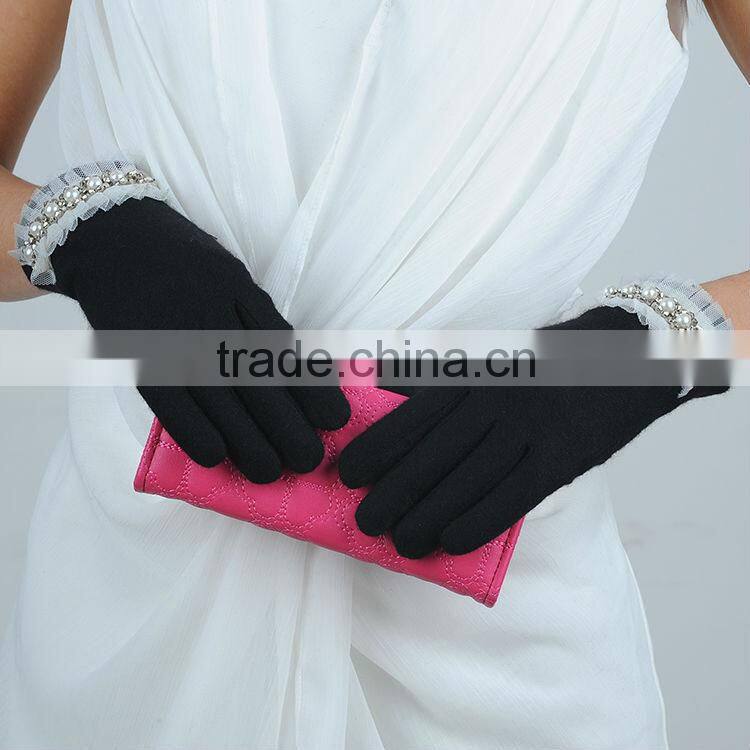 Military wool gloves thermal gloves black winter gloves