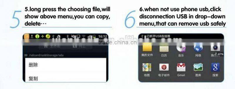 2014 Otg Usb Flash Drive With Customers Logo, Usb Memory Disk For Mobile Phone