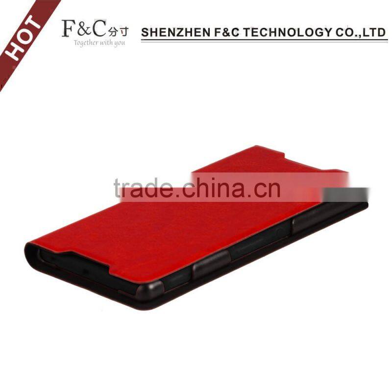 High quality mobile phone accessories for Sony Z4,card slots leather case for Sony Xperia Z4 Compact with stand