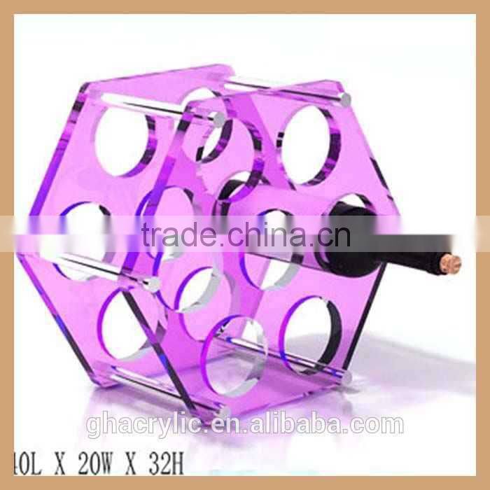 GH-W07b hexagon sharp antique wine rack, guitar wine rack