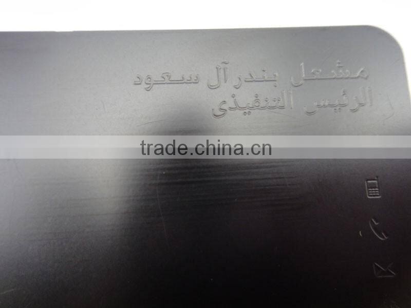 High quality stainless steel black laser carve metal name cards