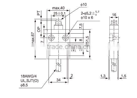 CNTD Aluminum Alloy Diecast Housing Limit Switch Waterproof Limit Switch CZ-3110 IP67
