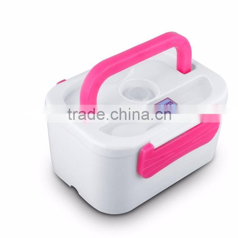 2016 students official whitecollar portable electric lunch box lunch warmer tin box