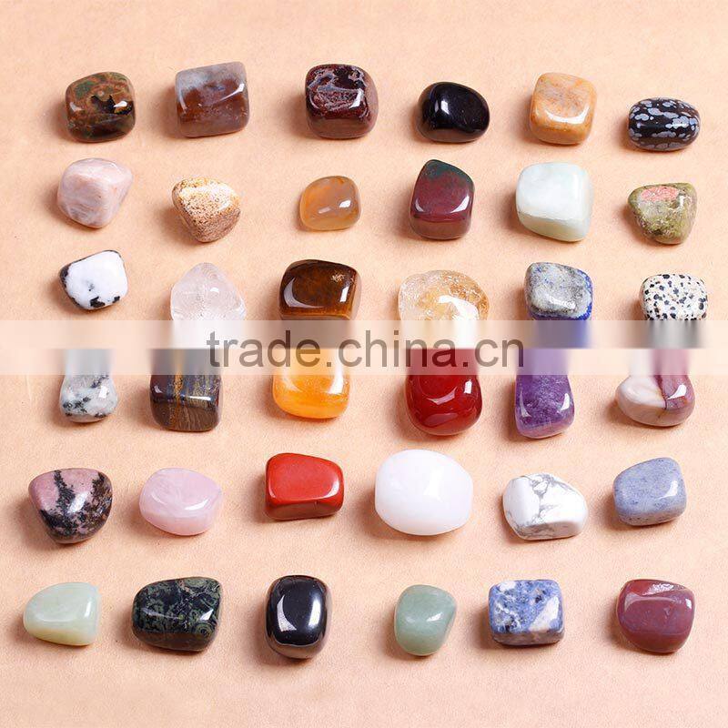 Double wishing glass bottle loose chip tumbled stone beads for jewelry