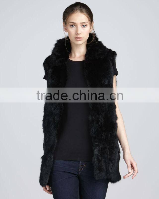 rabbit fur fashion vest
