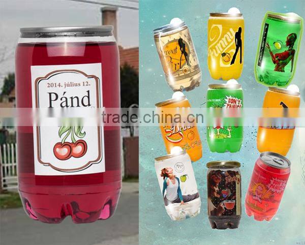 206# clear plastic PET drinks can
