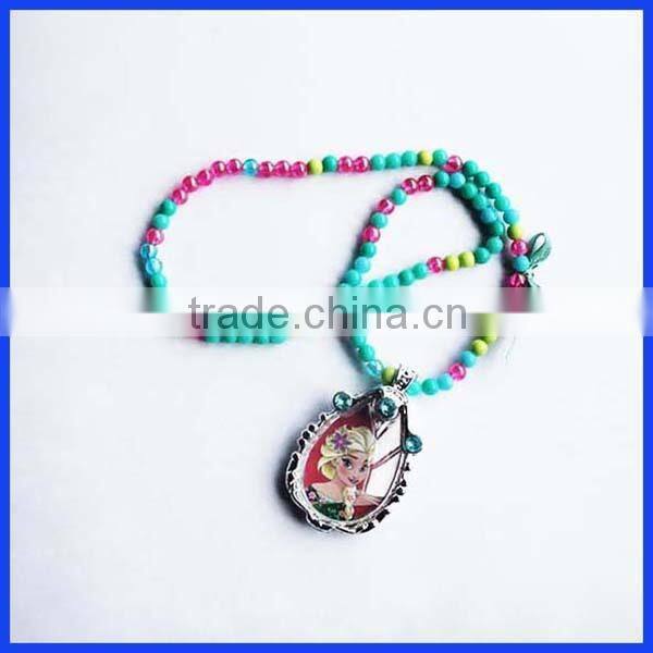 High evaluation frozen Elsa flower necklace for girls