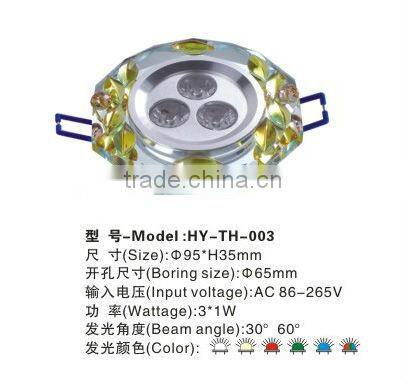 Round Led Crystal Led downlight ceiling downlighting