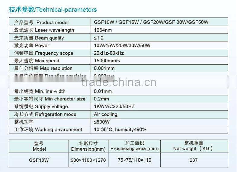 Hottest 10w Fiber laser marking machine
