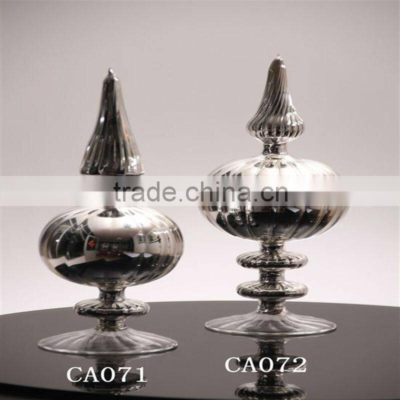 15" Classic clear Fuit Plate purple Glass