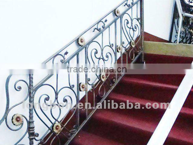 2015 elegant wrought iron metal wall handrail