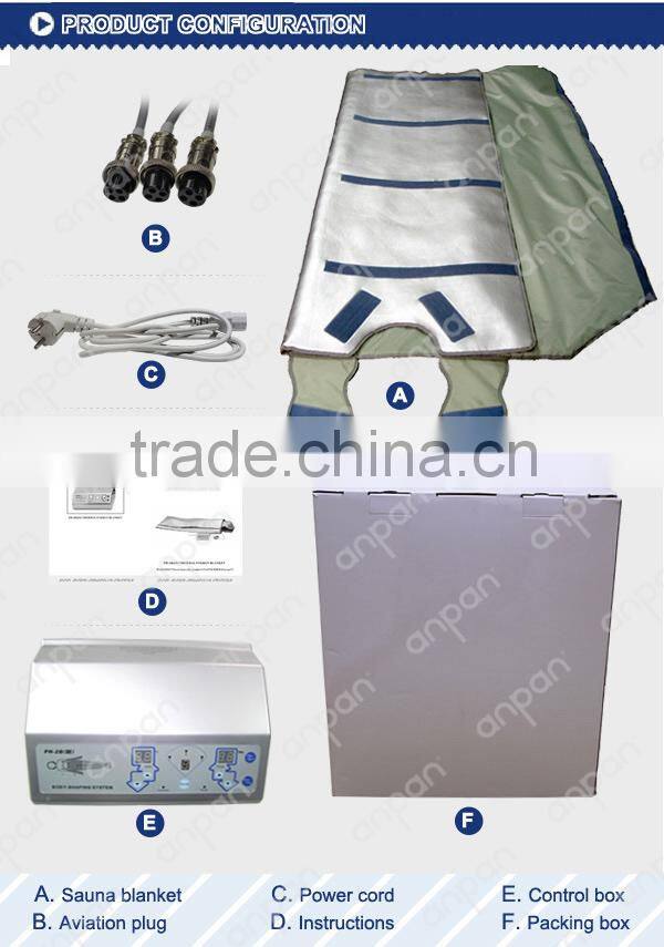 2014 Top selling ANPAN PH-2BIII slimming hot blanket Far Infrared Sauna Blanket therapy infrared thermal slimming blanket