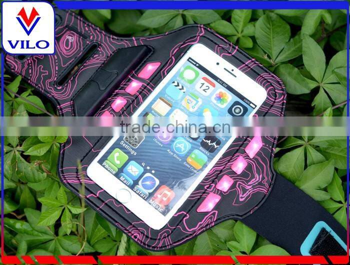 Sports LED Flashing Light Waterproof armband cellphone