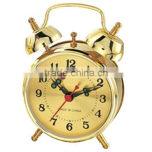 3 inches metal twin bell mechanical alarm clock