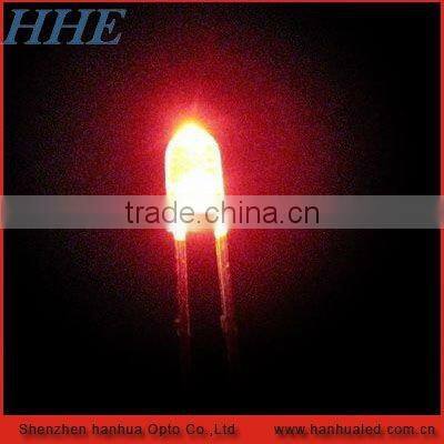 3mm red led diodes transparent round led 30 degrees