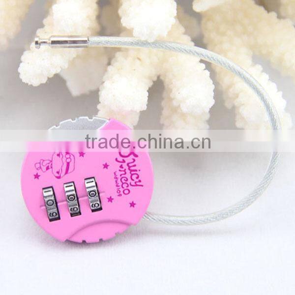 Hot Sale Round Colorful Combination safety cable lock factory direct sale CH-21B