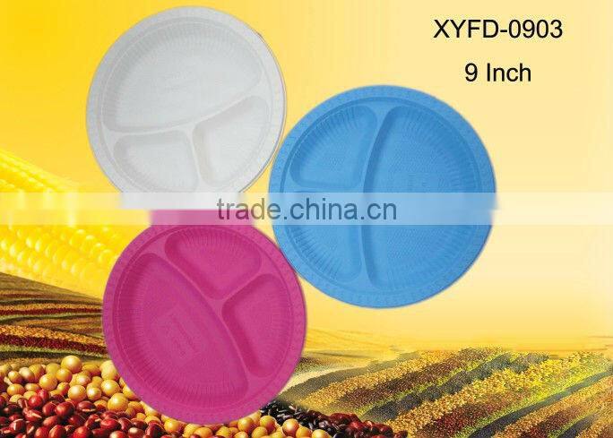 ecofriendly disposable compartment plastic plate