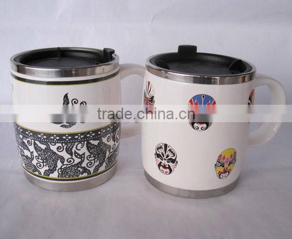 FDA Certification and Stoneware Ceramic Type white blank ceramic mug