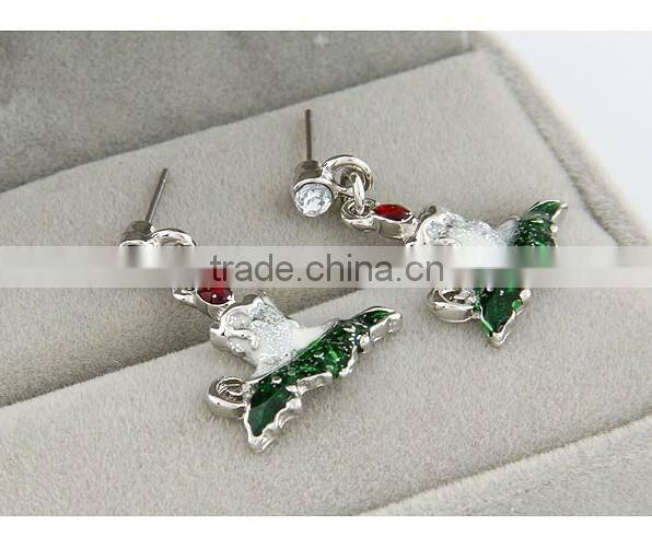 Christmas ornaments dress wholesale earring gold metal alloy 2013 new