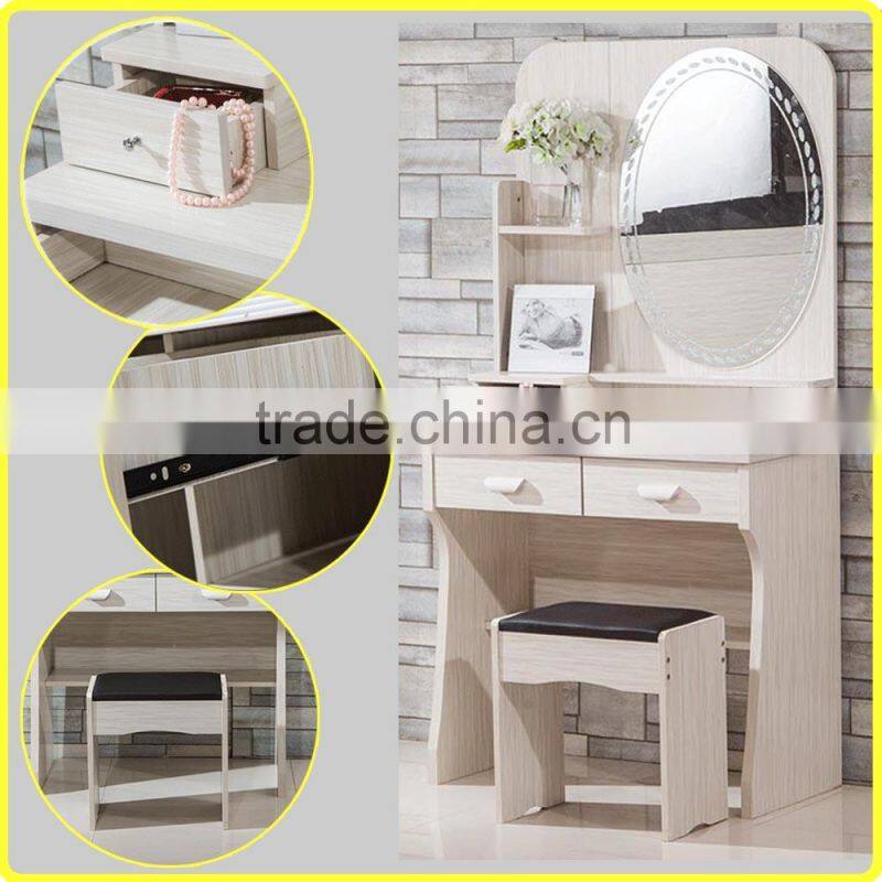 K/D French Style Wooden Dressing Table / Dressing Table with stool