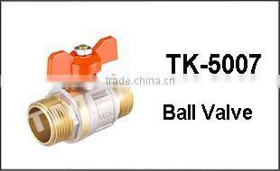 Factory Stock brass ball valve price TMOK Brand Size 1/2'' to 1'' BSP Thread Iron handles with pvc credit insurance support
