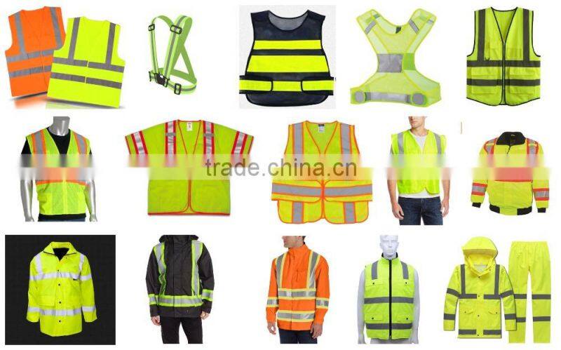high visibility 3M scotchlite reflective multi pockets work vest 3m reflective jacket
